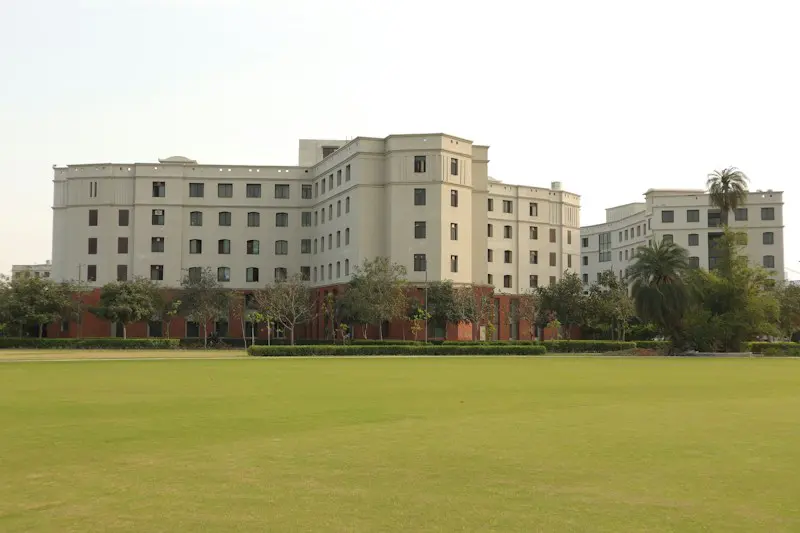 The main school building across the playing field